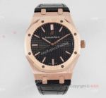 BF Factory Audemars Piguet Royal Oak 41mm Rose Gold Leather Strap Watch AAA Replica